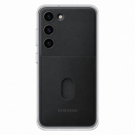 Samsung Galaxy S23 Çerçeveli & Kart Yuvalı Kılıf - Siyah